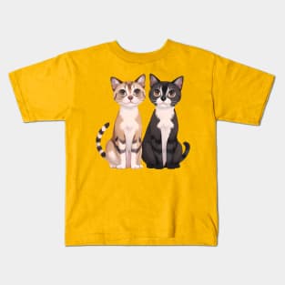 Charming Siamese Duo Kids T-Shirt